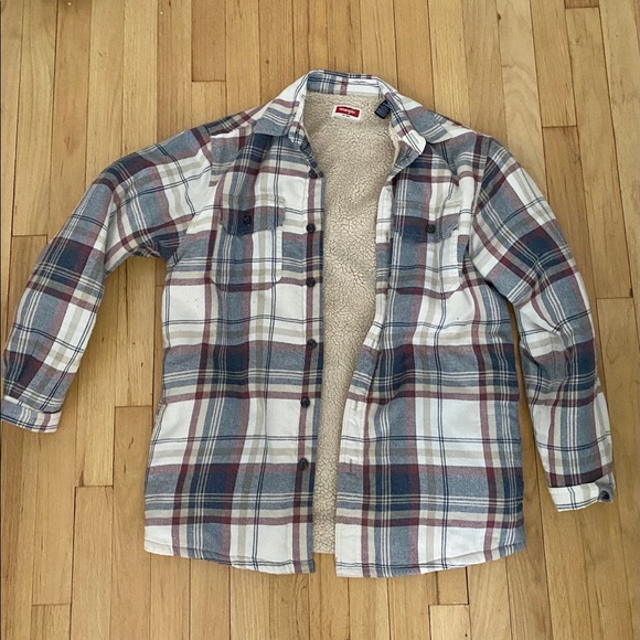 wrangler sherpa lined flannel